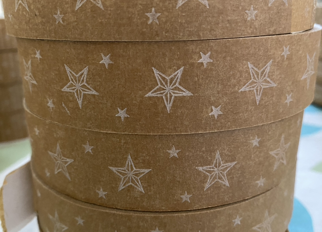 Stars paper tape (brown) 