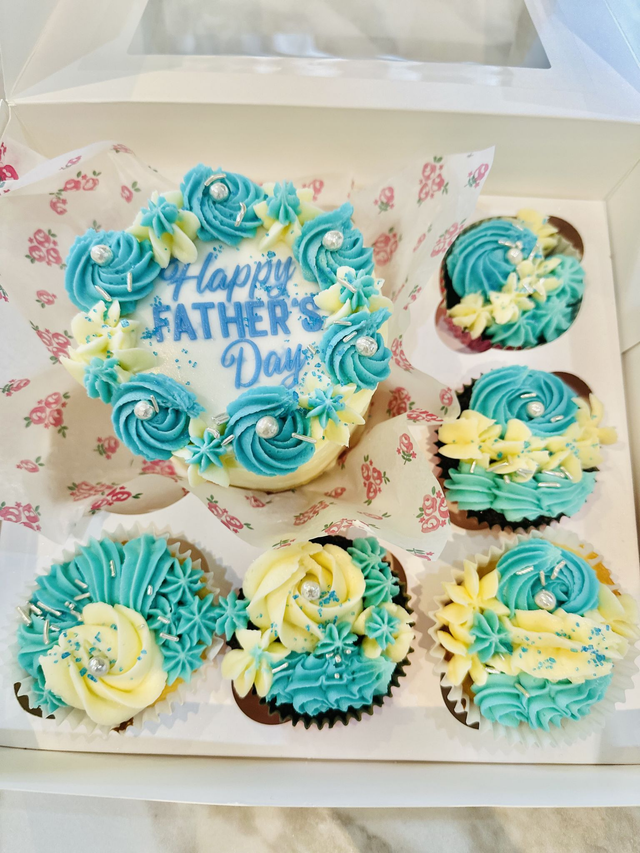 Father’s Day Bento Cake &amp; Cupcakes