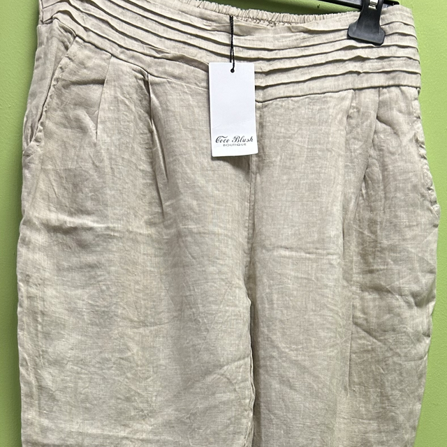 Coco Blush - Beige Linen Trousers - 1812