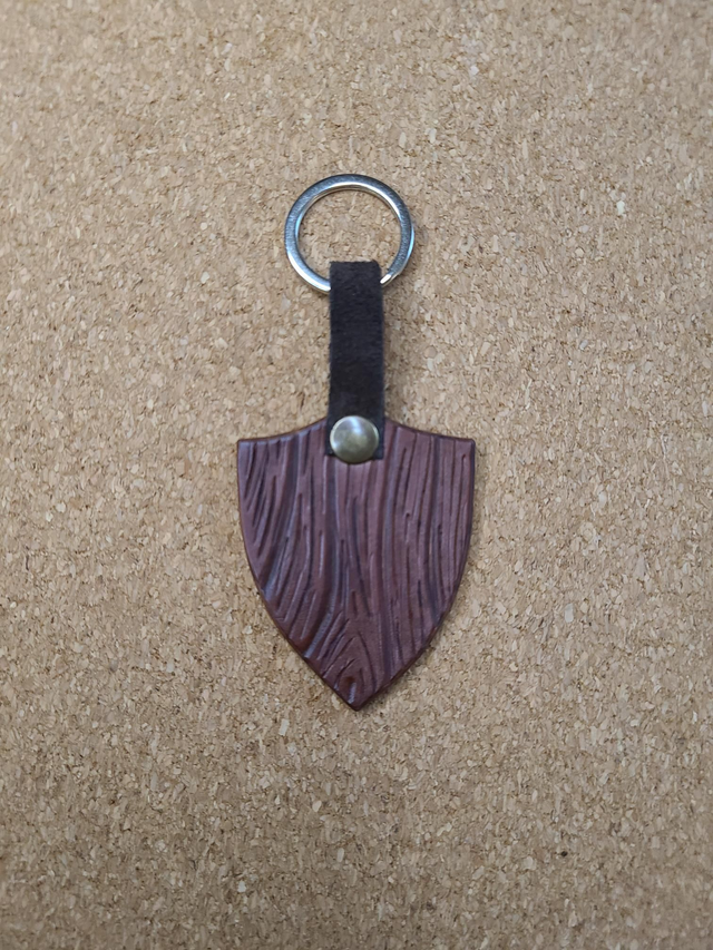 Porte-clefs Charmes d&#039;écorce noisette 