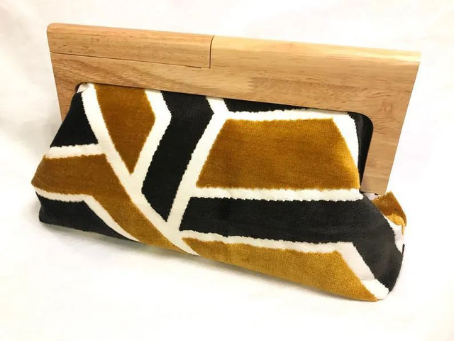 Grande pochette bourse velours Cape Town