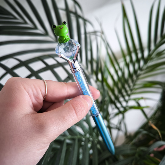 Stylo baguette magique - Grenouille (bleu)