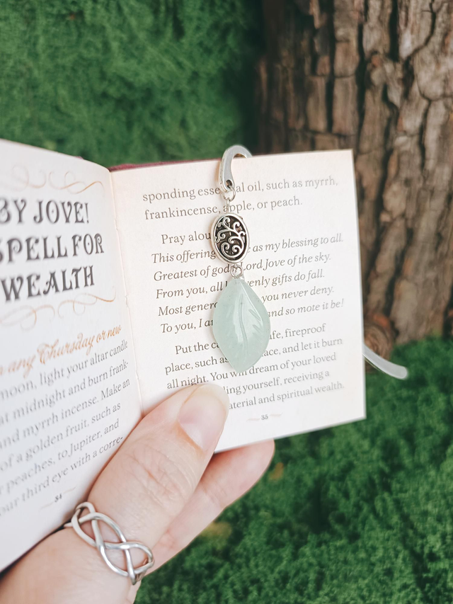 MARQUE-PAGE - FÉÉRIE DES BOIS (aventurine verte)