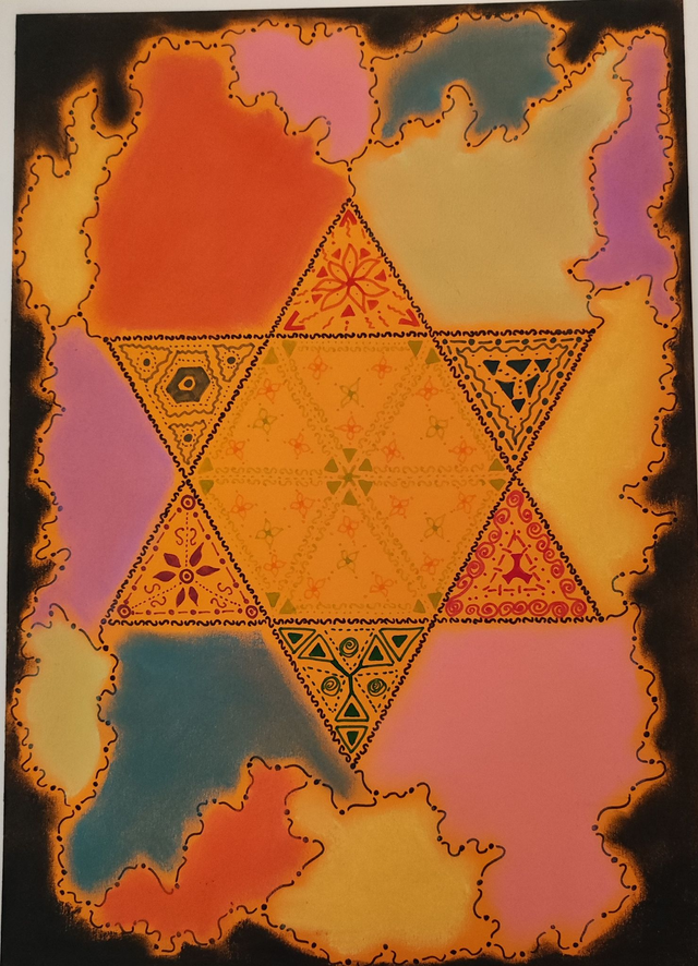 Grand dessin sceau de Salomon : Protection, haute vibration