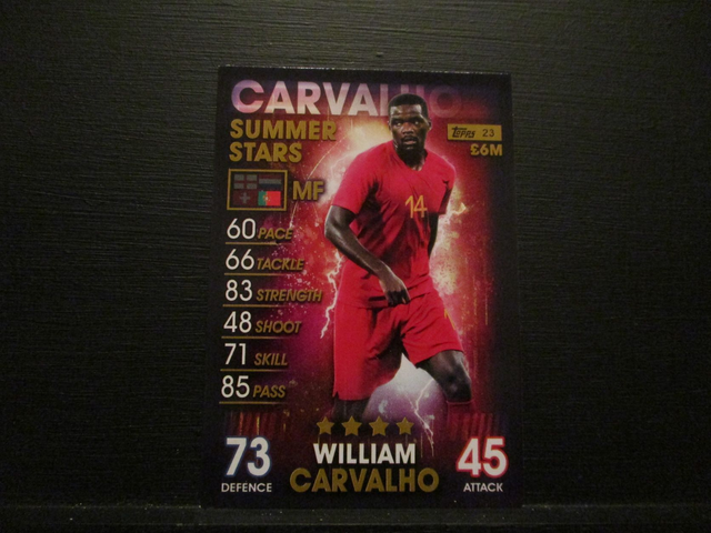 William Carvalho - Summer Stars Match Attax 101 Original Trading Card