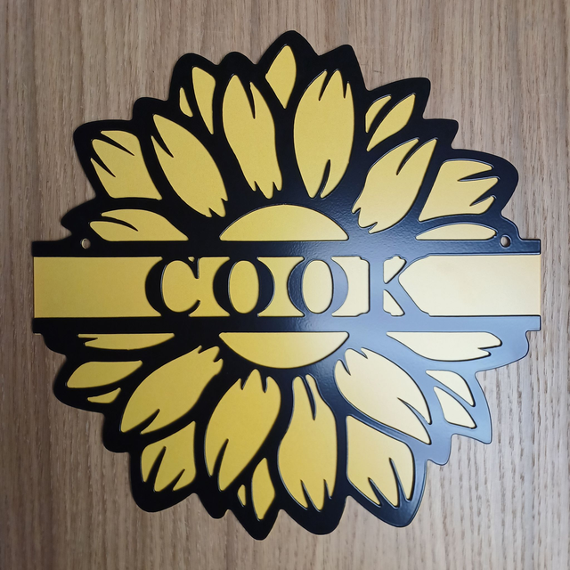 Cook Sunflower Monogram