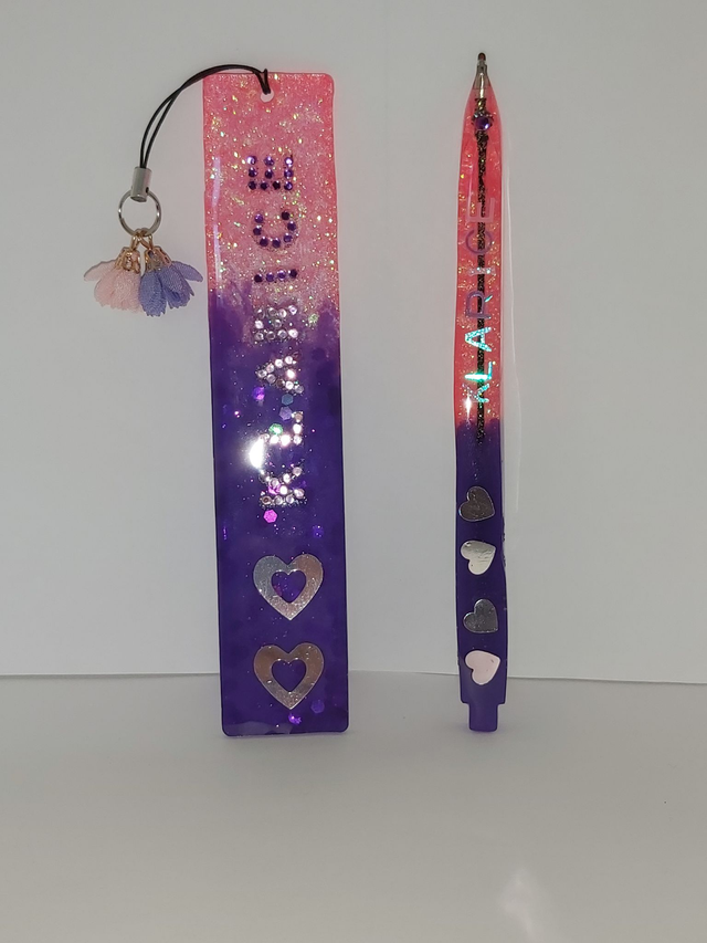 Marque-page + Stylo Prénom