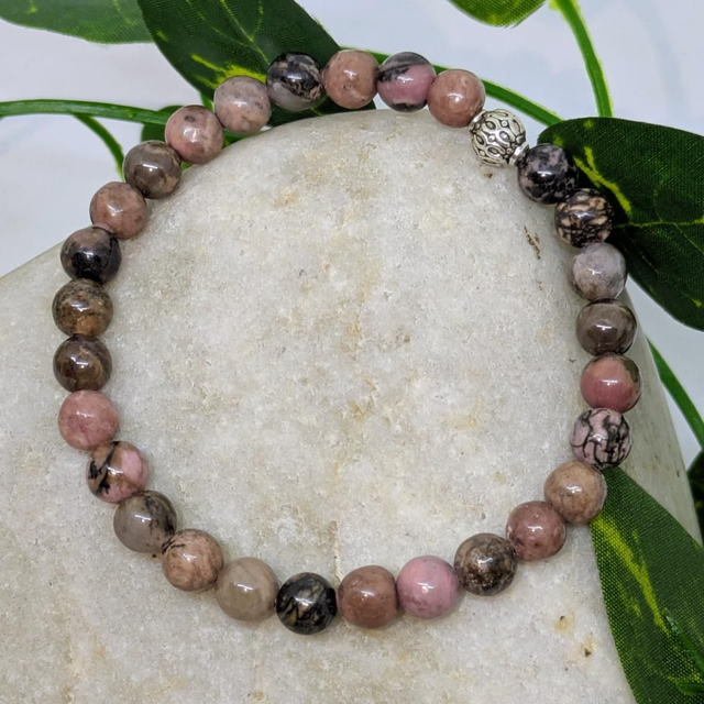 Bracelet &quot;Rhodonite&quot; 6mm BR-041