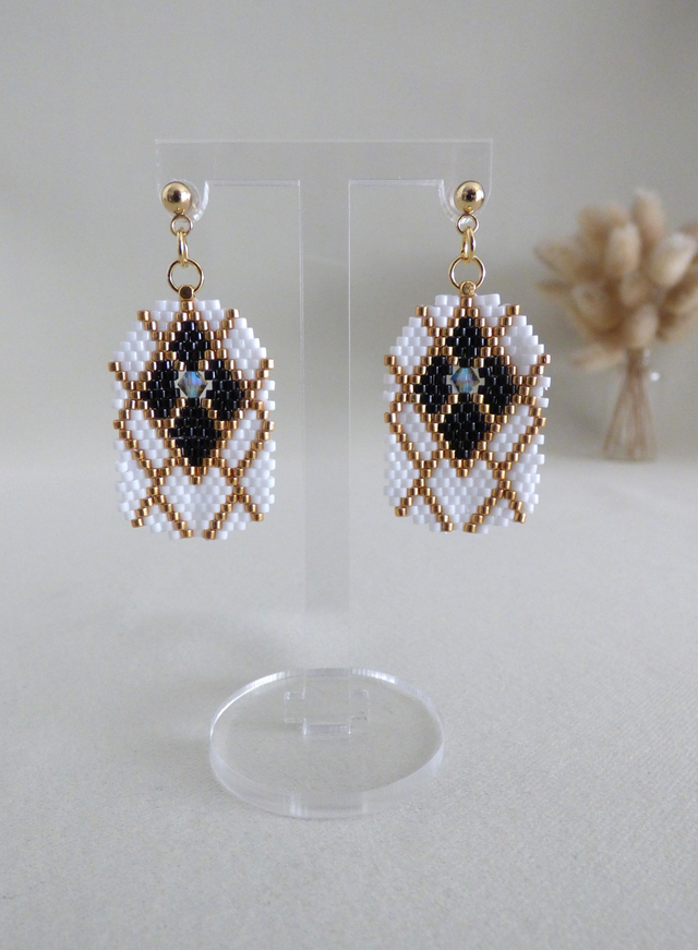 Cristal Glam - noir/blanc [Sur commande]