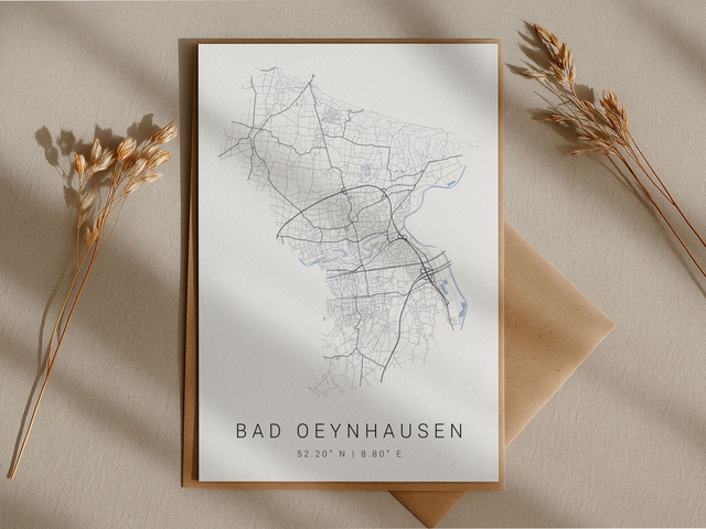 Bad Oeynhausen Stadtkarte | Druck | Postkarte