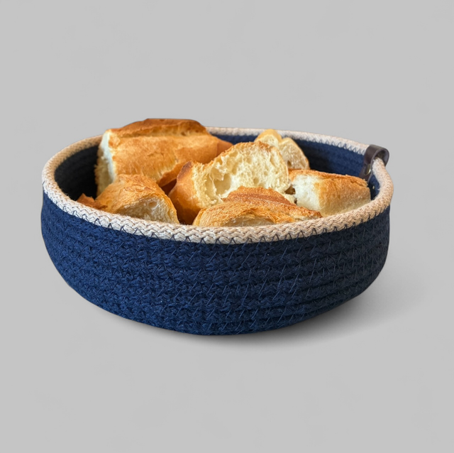 Corbeille à pain ronde bi-color