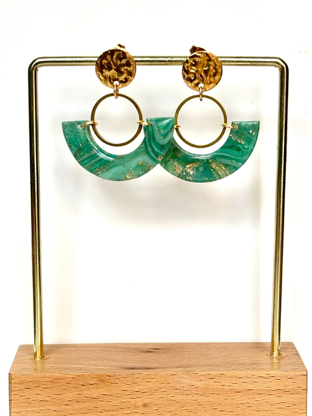 Boucles « Aura de Jade »