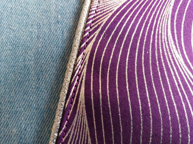 Sac banane en tissus wax et Jeans