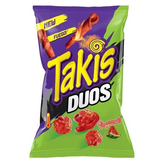 Takis Duos Piment Fort, Citron Vert et Pastèque 85g