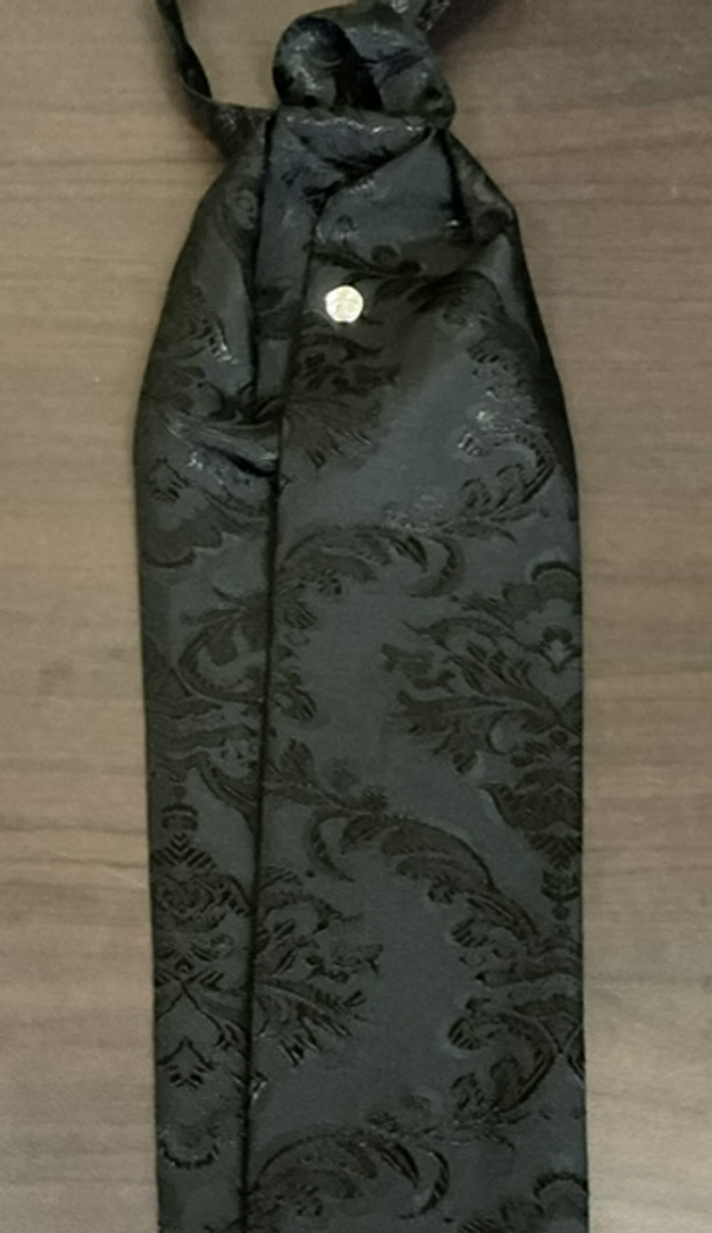 Black satin cravat