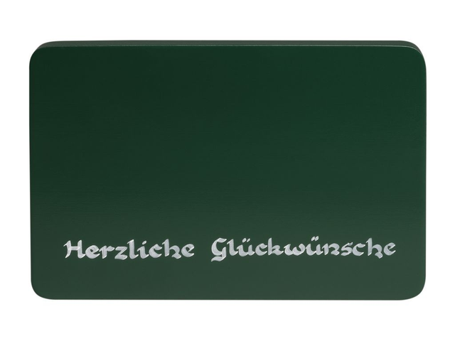 14620 WENDT UND KÜHN KG Sockelplatte, beschriftet, "Herzliche Glückwünsche" SOCKEL1/HG/G