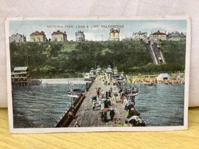 Folkestone, Victoria Pier, Leas & Lift Kent Posted 1907 The Star Series G.D. & D. Our Ref No. R222 £2.50