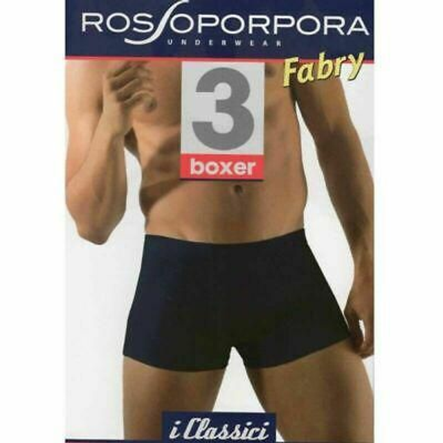 3 BOXER UOMO ROSSOPORPORA ELASTICIZZATO CON ELASTICO INTERNO ART. FABRY 