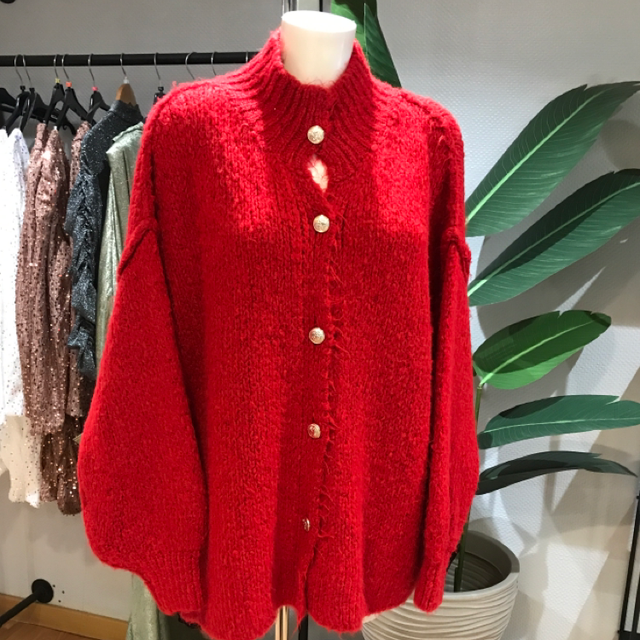 Gilet en laine rouge 