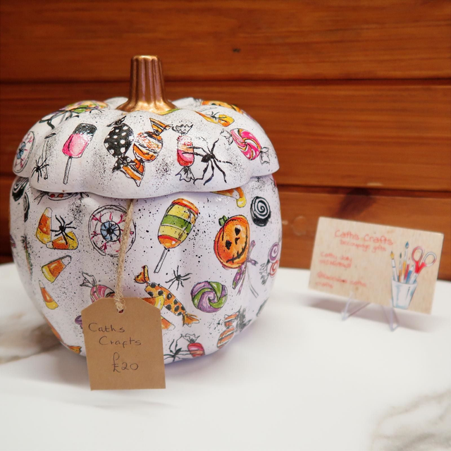 Pumpkin Glass Sweet Jar