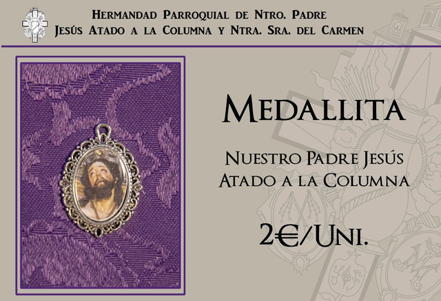 Medallita Jesús Atado a la Columna