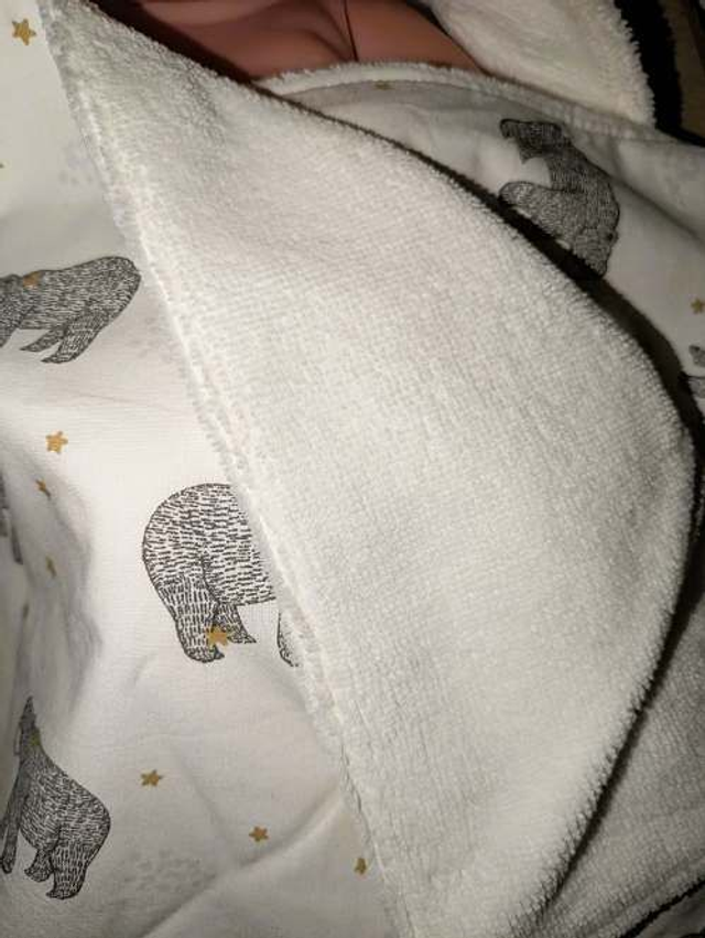 Cape de bain bébé doublée