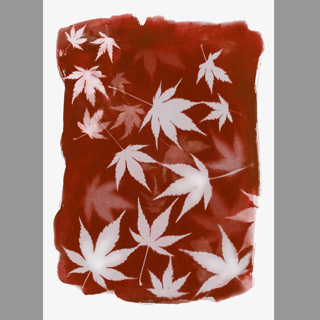 Card, Falling Leaves, Rust