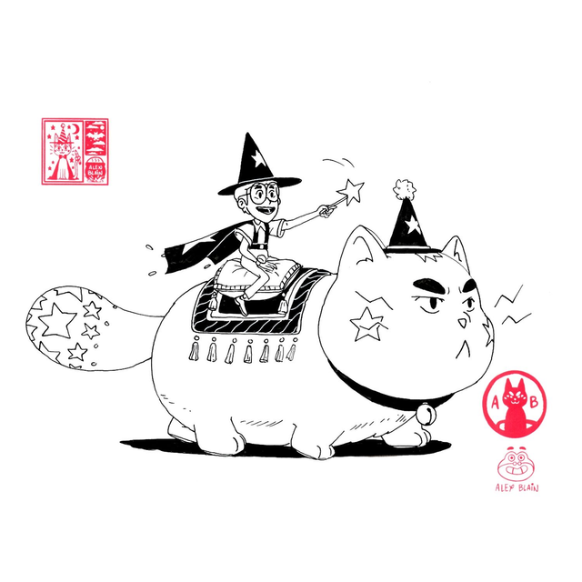 A4 Original Artwork: Arthur et Pompom