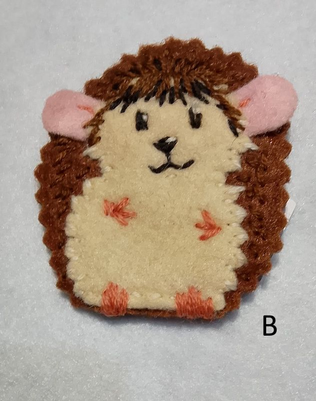 Hérisson en feutrine magnets