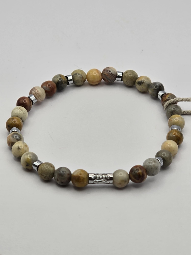 Bracelet Agate Crazy lace 0,6 cm 