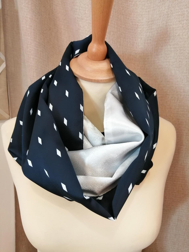 Snood fin double tour femme