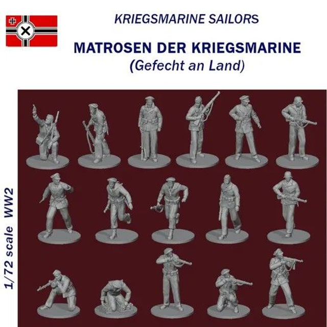 Rezpla - 1/72  Matrosen der Kriegmarine (Gefecht am land)