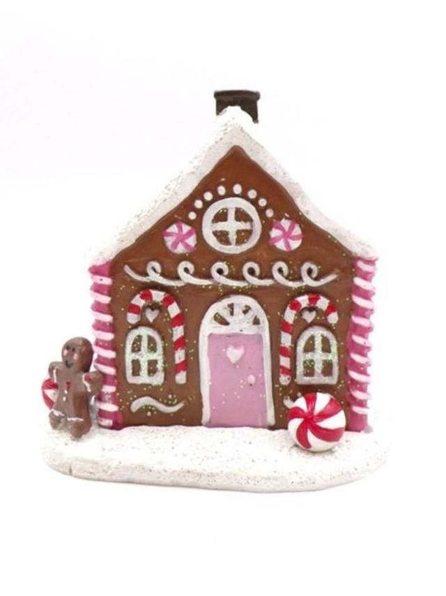 Pink Gingerbread House Incense Cone Burner