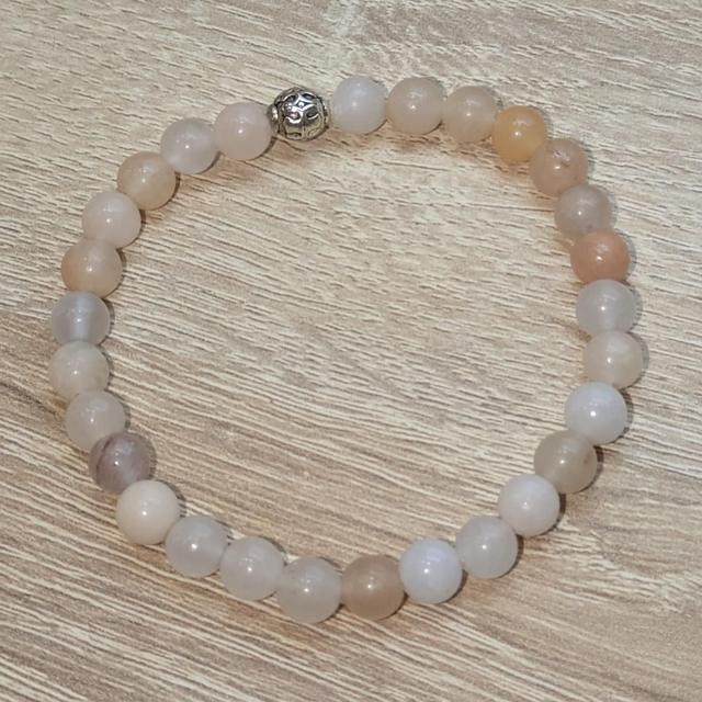 Bracelet "Aventurine pêche" 6mm BR-024