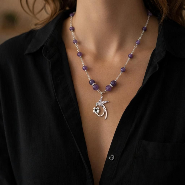 Collier Améthyste - Paix intérieure &amp; Protection,