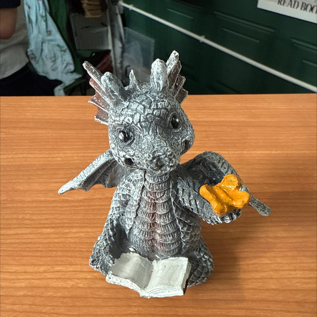 Dragon book ornament 