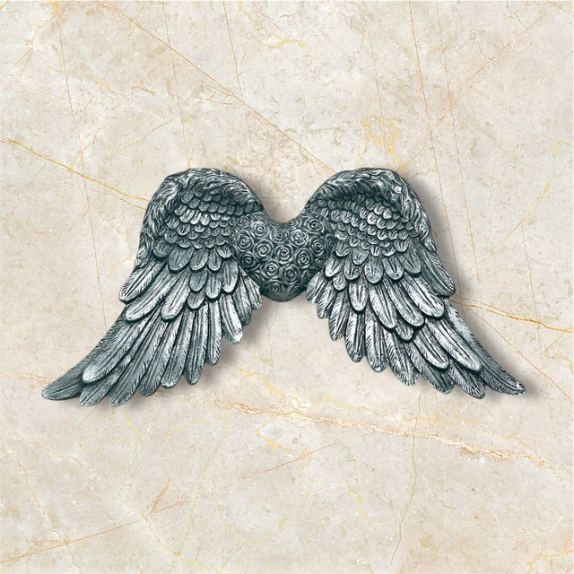 ROSE HEART WITH WINGS WALL ART
