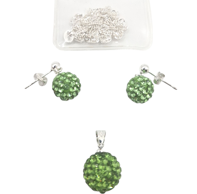 Schmuckset Balls Grün