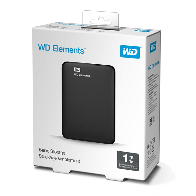 Western Digital WD Elements Portable disco rigido esterno 1 TB Nero
