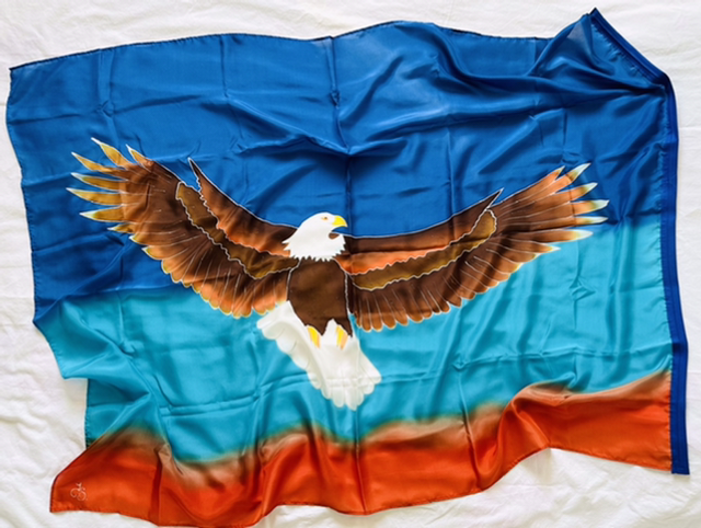 Aigle Prophétique Ezéchiel 1.10 Soie épaisse livrée sans tige