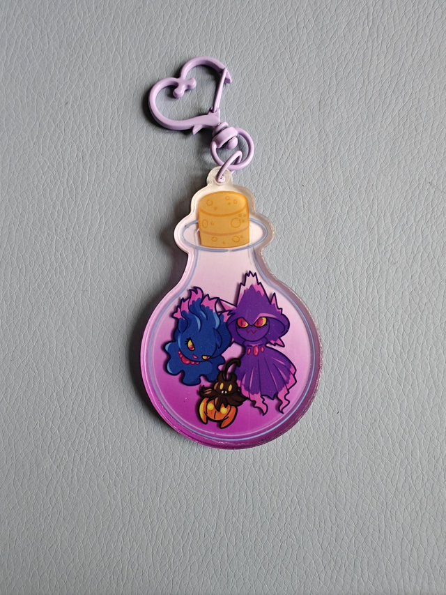 Ghost type acrylic charm