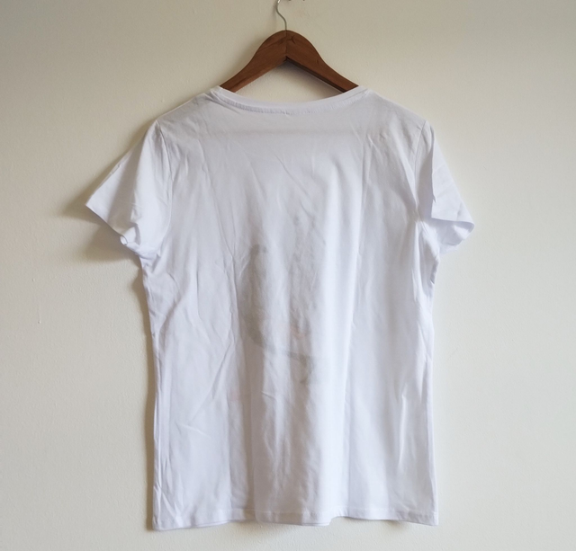 White Color Cotton T-shirt, Heian period woman Pattern, Printed T-shirt