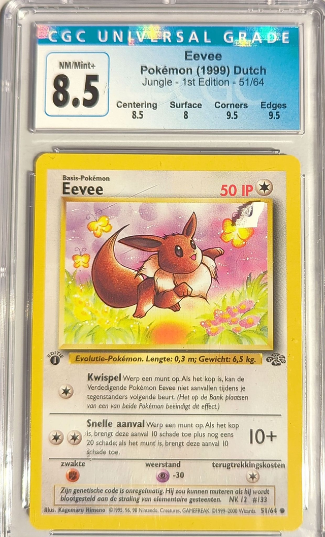 1999 Eevee Jungle NL #133 - CGC 8.5