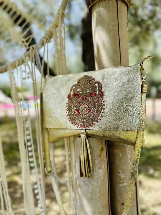 Borsa Gold Red