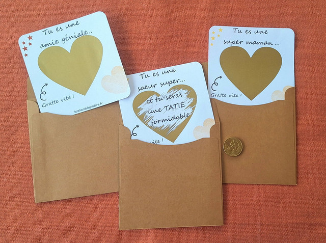 Carte à gratter -  Annonce grossesse