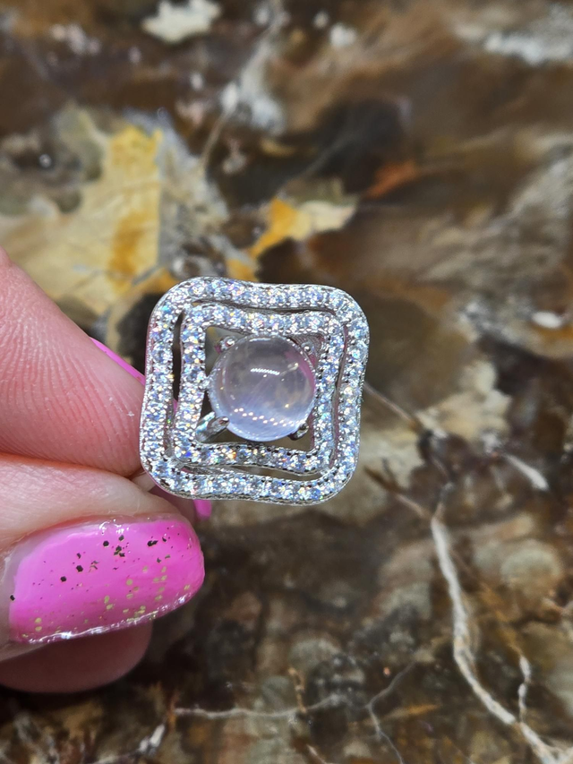 Bague Argent 925 et Quartz rose