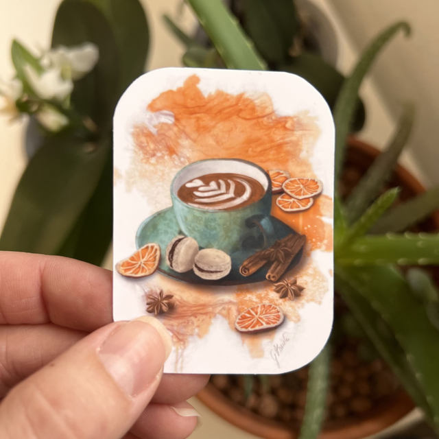 Sticker &quot;Tasse de latte&quot;