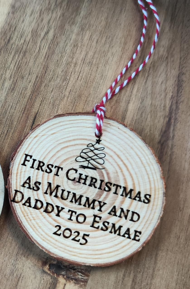 First Christmas as parents bauble 