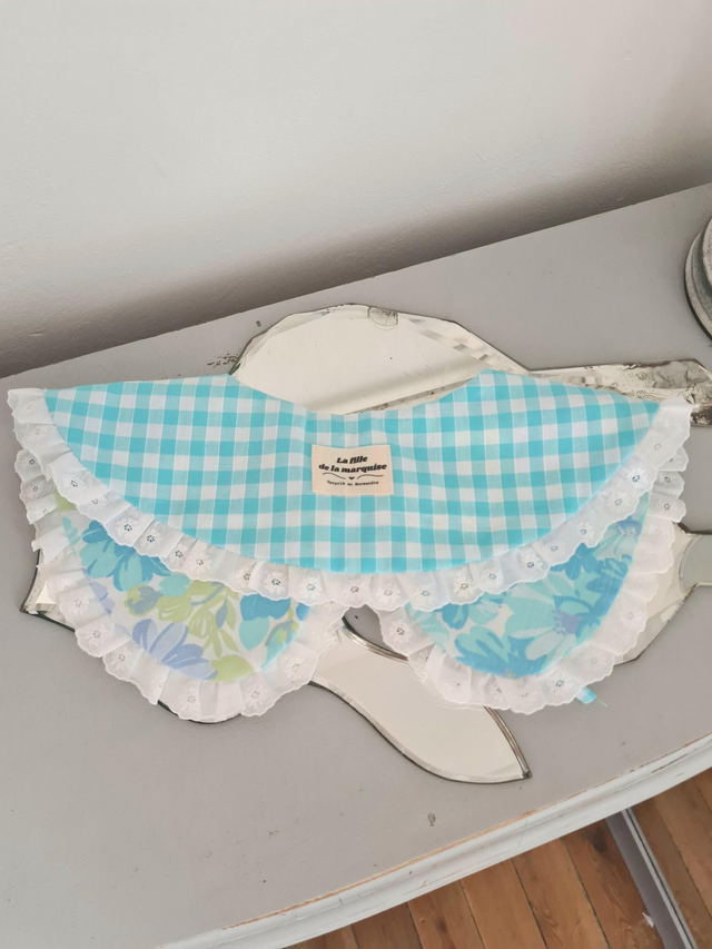 Col amovible et réversible en tissus upcyclés