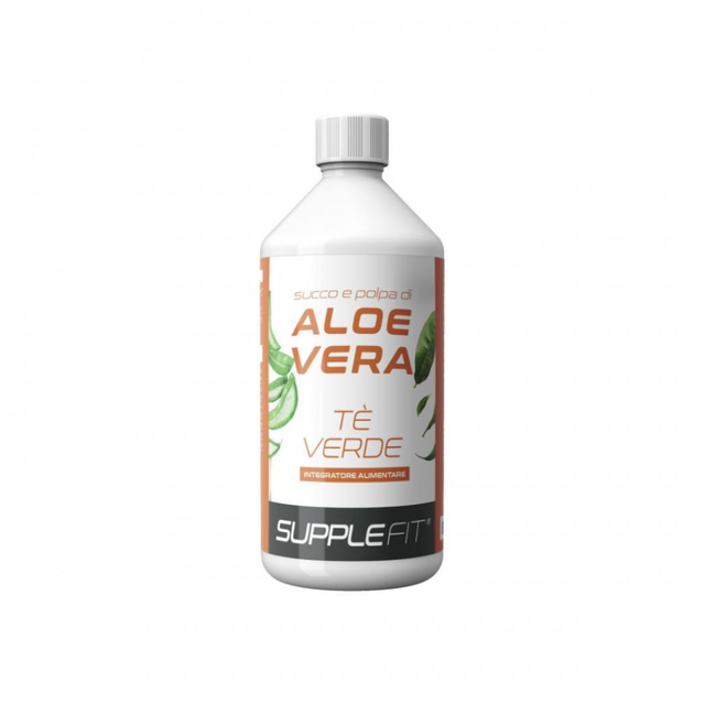 Saft und Fruchtfleisch der Aloe Vera mit grünem Tee - 1 Liter